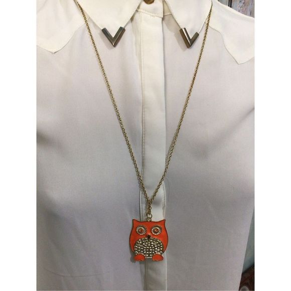 NWT Vintage Owl Necklace & Earrings Set Pendant 🦉 - Picture 10 of 11